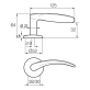 Ручка дверна Abloy Inoxi 24/002 сталь Ручка дверна Abloy Inoxi 24/002 сталь