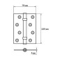 Петля дверная карточная Siba 2BB (125x75x3 мм) PN перламутровый никель Петля дверная карточная Siba 2BB (125x75x3 мм) PN перламутровый никель