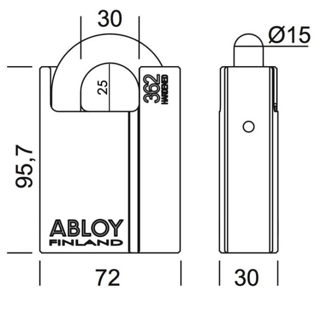 Замок навісний Abloy Protec 2 PL 362