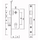 Корпус замка Siba 10037/D BP полированная латунь Корпус замка Siba 10037/D BP полированная латунь