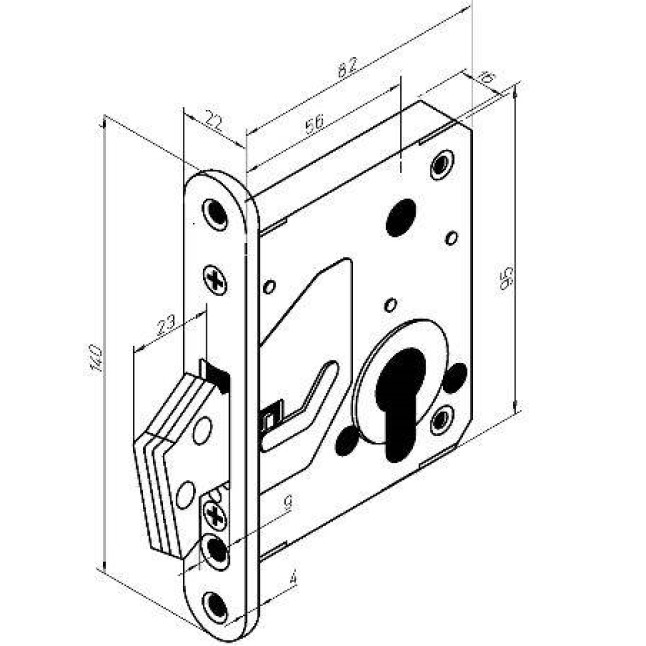 Корпус замка Abloy 4232 Корпус замка Abloy 4232