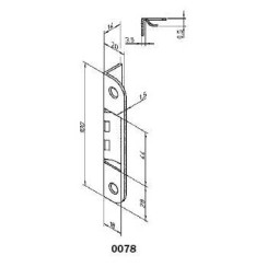 Відповідна планка Abloy 0078 Відповідна планка Abloy 0078