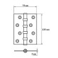 Петля дверна карткова Siba 4BB (125x75x3 мм) AB антична бронза