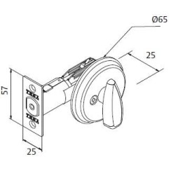Додатковий замок Tesa Dead Bolt R51460 LP полірована латунь Додатковий замок Tesa Dead Bolt R51460 LP полірована латунь