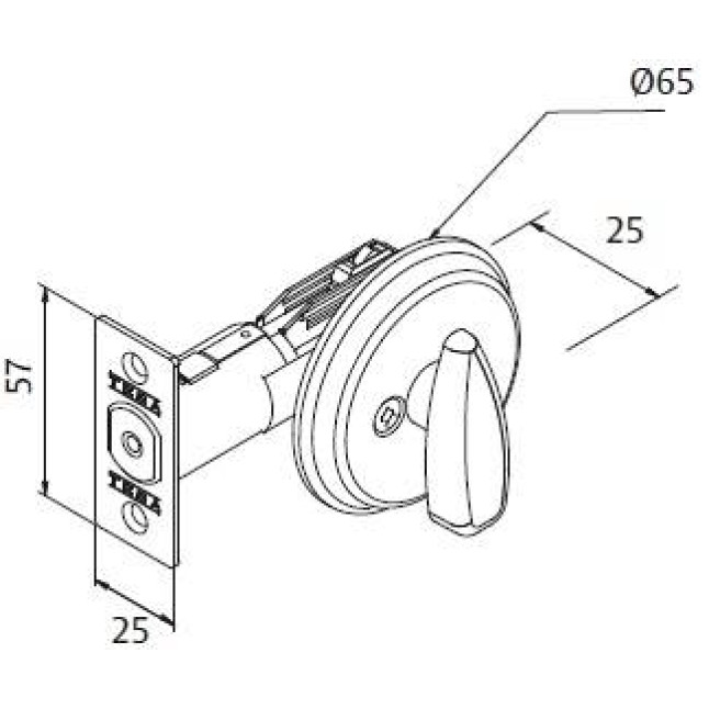 Дополнительный замок Tesa Dead Bolt R51460 LP полированная латунь Дополнительный замок Tesa Dead Bolt R51460 LP полированная латунь