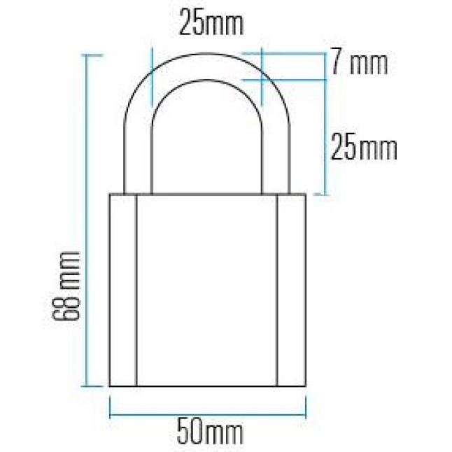 Замок навесной Abus 726 TI/50