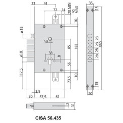 Корпус замка Cisa 56.435 Корпус замка Cisa 56.435