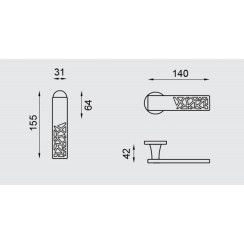 Ручка дверна DND by Martinelli Arete 02 AT12-PCS матовий хром Ручка дверна DND by Martinelli Arete 02 AT12-PCS матовий хром
