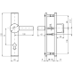Защитная фурнитура Rostex 802 (72мм) Cr хром Защитная фурнитура Rostex 802 (72мм) Cr хром