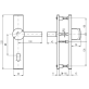 Защитная фурнитура Rostex 802 (85мм) Cr хром Защитная фурнитура Rostex 802 (85мм) Cr хром