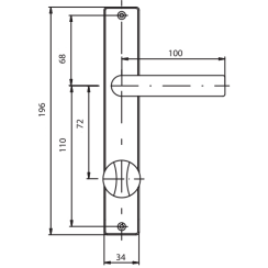 Ручка дверная Rostex 804 PZ (72мм) (не подвижная) матовый хром Ручка дверная Rostex 804 PZ (72мм) (не подвижная) матовый хром