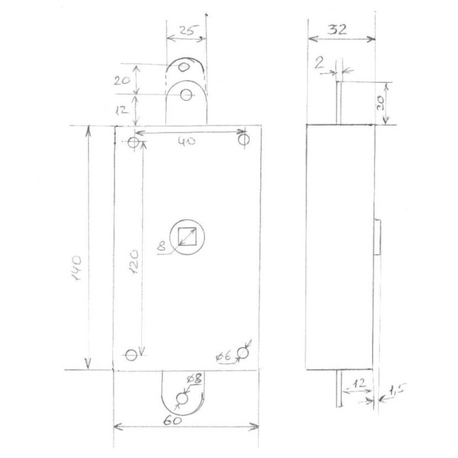 Фіксатор для нерухомої стулки двостулкових дверей Mottura 34.327V Фіксатор для нерухомої стулки двостулкових дверей Mottura 34.327V