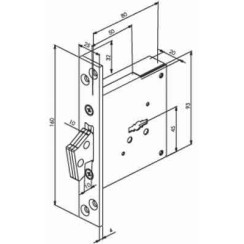 Замок врезной Abloy SL 900 CR Замок врезной Abloy SL 900 CR