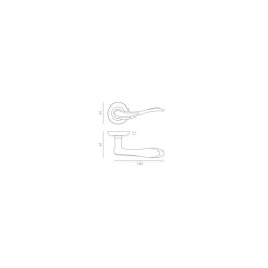 Ручка дверная MVM Solo LEGIA A-2007 SNCP матовый никель - полированный хром Ручка дверная MVM Solo LEGIA A-2007 SNCP матовый никель - полированный хром