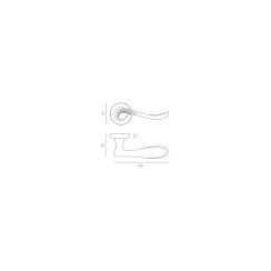 Ручка дверная MVM Linde ALMA A-2009 SNCP матовый никель - полированный хром Ручка дверная MVM Linde ALMA A-2009 SNCP матовый никель - полированный хром