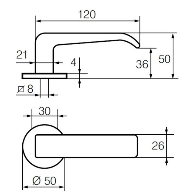 Ручка дверна Abloy Consul 110/002 чорний Ручка дверна Abloy Consul 110/002 чорний