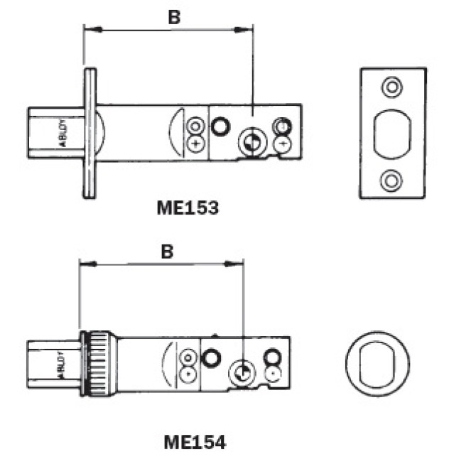 Замок цилиндровый Abloy Protec Dead Bolt ME 154 матовый хром Замок цилиндровый Abloy Protec Dead Bolt ME 154 матовый хром