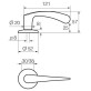 Ручка дверна Abloy 19/002 Interia Ms / Cr хром