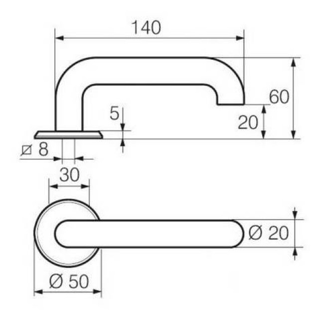 Ручка дверная Abloy Presto 3-20/007 AL/JVA белый Ручка дверная Abloy Presto 3-20/007 AL/JVA белый