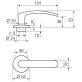 Ручка дверная Abloy Polar 6/002 Ms/Ha матовая латунь Ручка дверная Abloy Polar 6/002 Ms/Ha матовая латунь