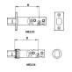 Замок цилиндровый Abloy Protec Dead Bolt ME 153 S/CR хром сатин