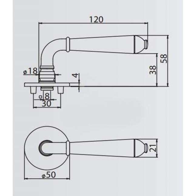 Ручка дверная Abloy Minnea 26/006 Ручка дверная Abloy Minnea 26/006