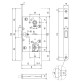 Корпус замка Agb Mediana Polaris XT WC B06102.50.03 (магнітний) латунь