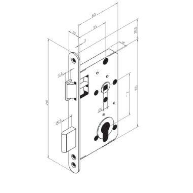 Корпус замка Abloy 4262 Корпус замка Abloy 4262