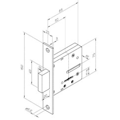Замок врезной Abloy 428 0036 Замок врезной Abloy 428 0036
