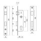 Корпус замка Siba ALU 10053-30 CP для алюминиевой двери Корпус замка Siba ALU 10053-30 CP для алюминиевой двери