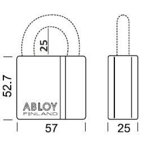Замок навісний Abloy Protec 2 PL 340/25