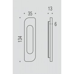 Ручка для раздвижных дверей Colombo CD 311 матовый хром Ручка для раздвижных дверей Colombo CD 311 матовый хром