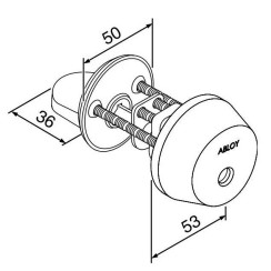 Циліндр Abloy Protec Fin CY 035 хром Циліндр Abloy Protec Fin CY 035 хром