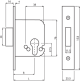 Корпус замка Santos Dead Lock 731 (B-45) PB матова латунь