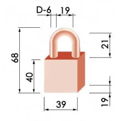 Замок навесной Tokoz Delta 40 кодовый
