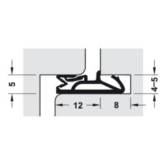 Дверний ущільнювач Hafele Deventer SV 12 ТПЕ білий Дверний ущільнювач Hafele Deventer SV 12 ТПЕ білий