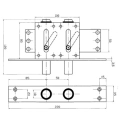 Девиатор дверной Azzi Fausto D4 IW (планка) цинк Девиатор дверной Azzi Fausto D4 IW (планка) цинк