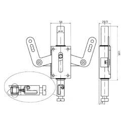 Девиатор дверной Azzi Fausto D8 L цинк Девиатор дверной Azzi Fausto D8 L цинк