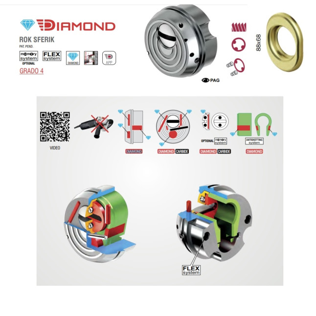 Броненакладка врезная Disec Diamond BKD250 Oval матовая нержавеющая сталь Броненакладка врезная Disec Diamond BKD250 Oval матовая нержавеющая сталь