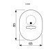 Декоративная накладка Disec KT088 Matrix Oval хром