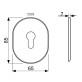 Декоративная накладка Disec KT036 PZ Oval латунь PVD