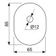 Декоративная накладка внутренняя Disec KT041 DIN Oval золото