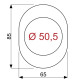 Декоративная накладка Disec KT056 Oval матовый хром Декоративная накладка Disec KT056 Oval матовый хром