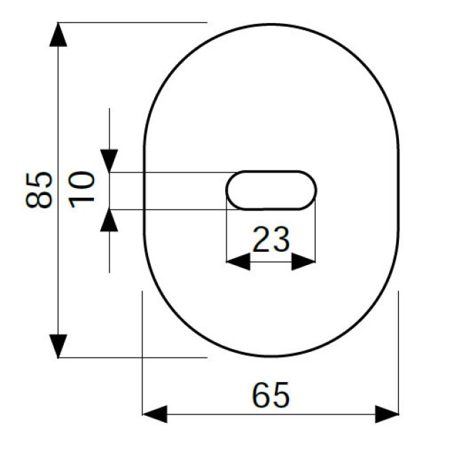 Декоративная накладка Disec KT2703 LEVER KEY Oval латунь PVD