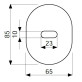 Декоративная накладка Disec KT2703 LEVER KEY Oval латунь PVD