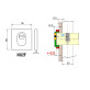 Броненакладка накладная Disec Guarda QUADRA NX2F DIN SQUARE латунь PVD Броненакладка накладная Disec Guarda QUADRA NX2F DIN SQUARE латунь PVD