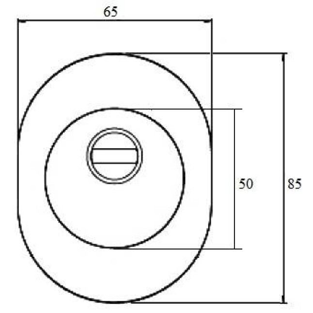 Броненакладка врезная Disec BDS-16 Oval Sferik матовая латунь