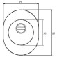 Броненакладка врезная Disec BDS-16 Oval Sferik золото
