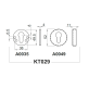 Декоративная накладка Disec KT029 PZ DIN Oval матовый хром