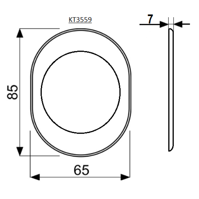 Декоративная накладка Disec KT3559 Oval матовая нержавеющая сталь Декоративная накладка Disec KT3559 Oval матовая нержавеющая сталь
